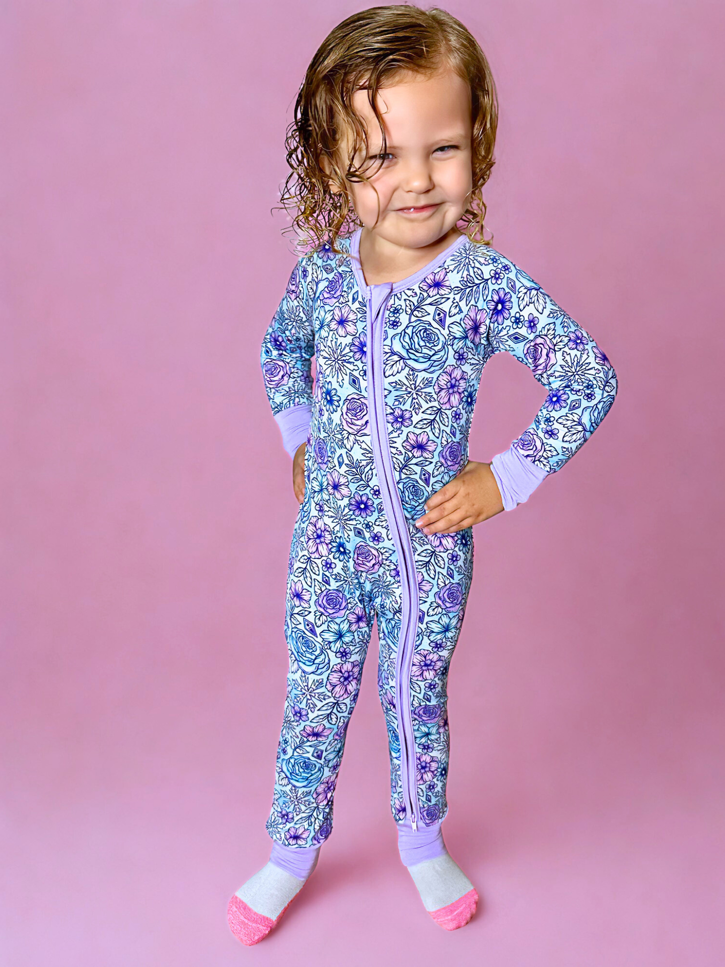 Arctic Bloom Bamboo Romper