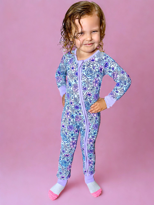 Arctic Bloom Bamboo Romper