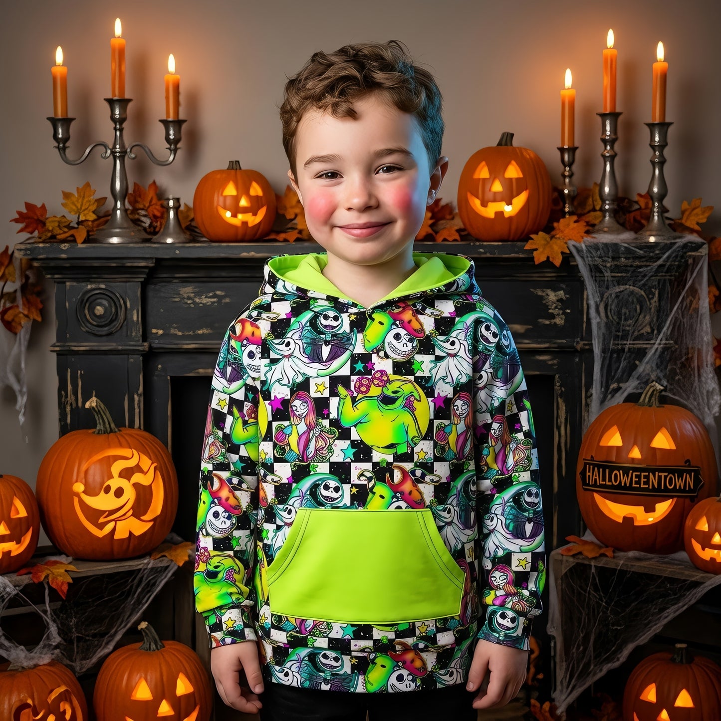 Frightfully Festive Bamboo Toddler Hoodie (Pre Order with expected arrival end of August)