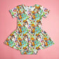 Rainbow Riders Bamboo Twirl Dress with snaps