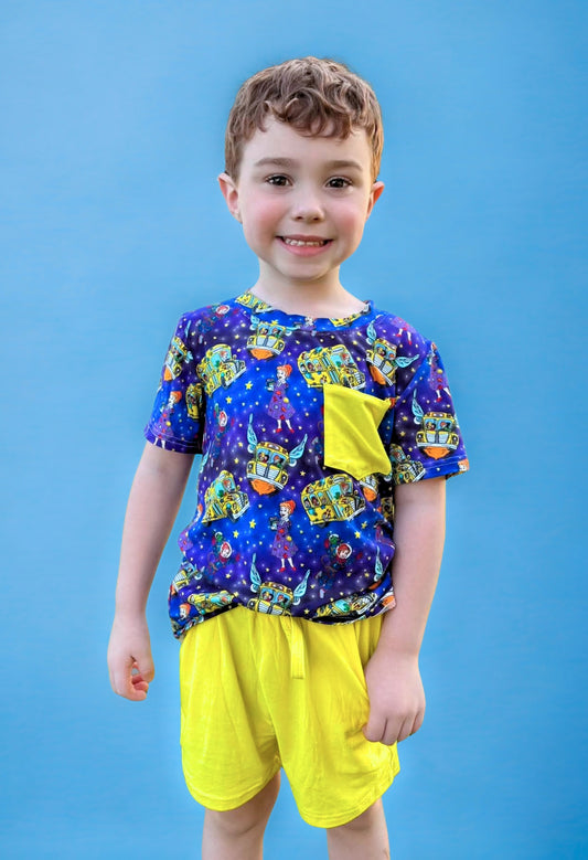 Magical Learning Bamboo Pocket Tee and Shorts Set
