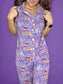 Rootin’ Tootin’ Daisies Adult Bamboo Button Up Top and Pants Pajamas Set