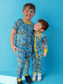 Retro Robot Bamboo Short Sleeve and Pants Two Piece Pajama Set