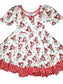 Bamboo western twirl dress with farm pigs