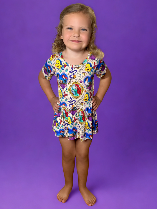 Waves of Wonder Bamboo Twirl Dress with snaps