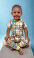 Patterned Pals Bamboo Two Piece Short Sleeve and Bottoms Set
