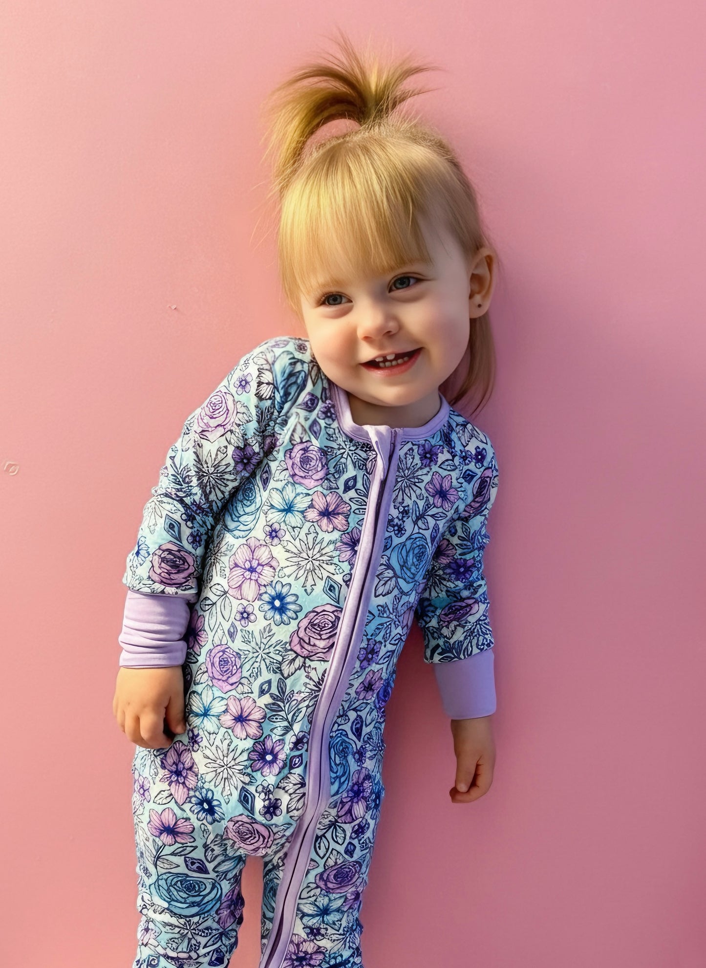 Arctic Bloom Bamboo Romper