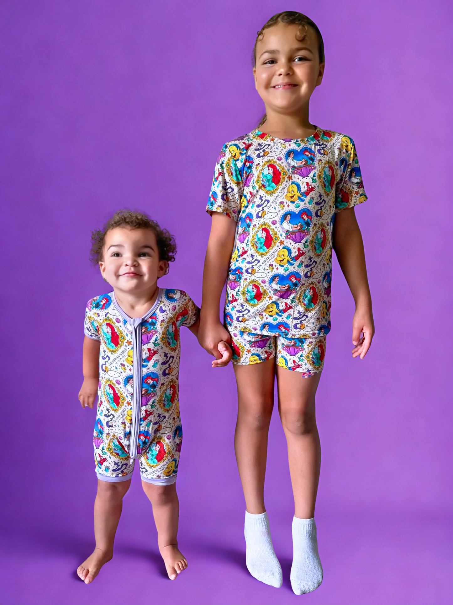 Waves of Wonder Bamboo Two Piece Short Sleeve and Shorts Pajama Set
