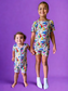 Waves of Wonder Bamboo Two Piece Short Sleeve and Shorts Pajama Set