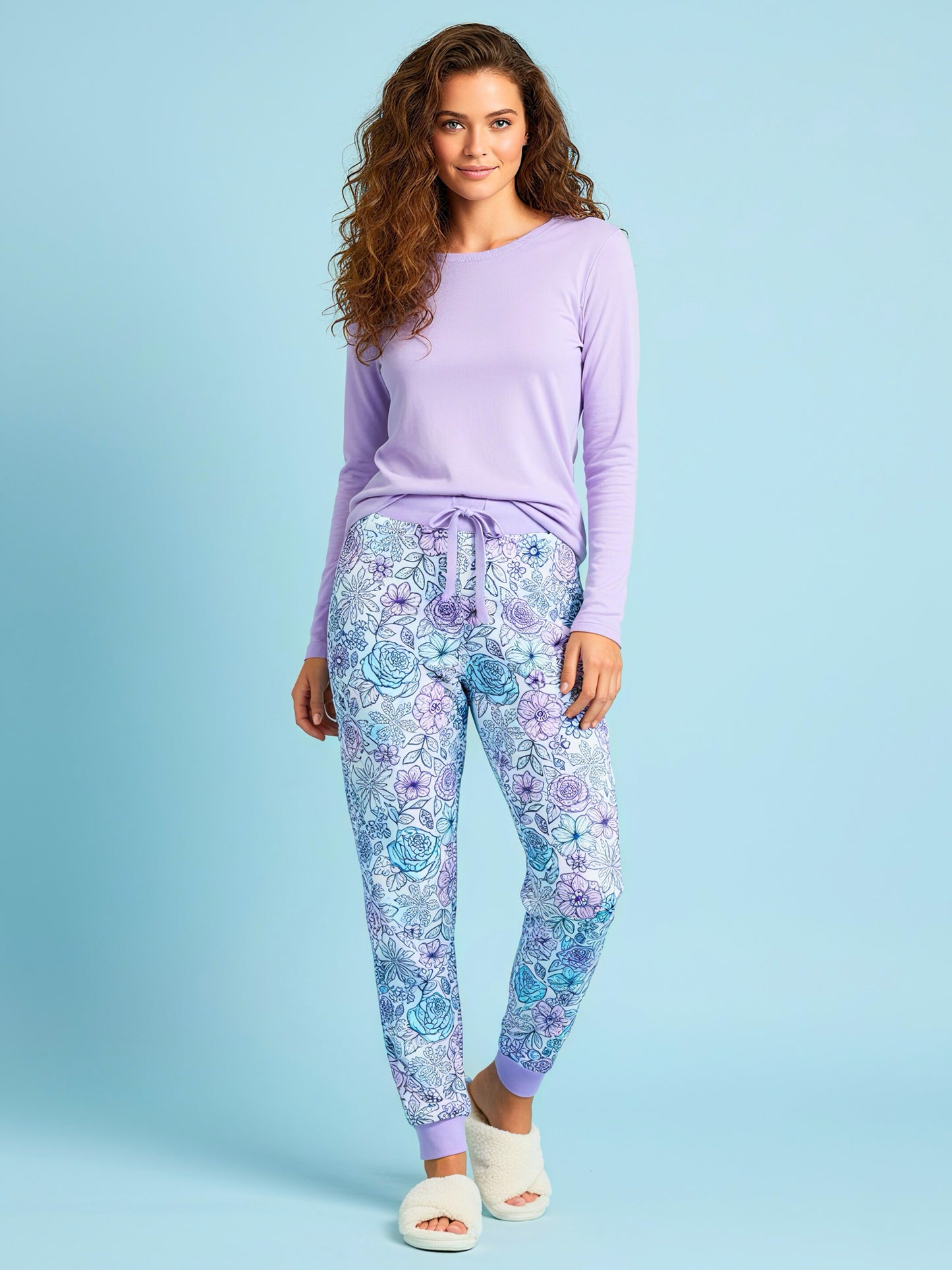 Arctic Bloom Adult Bamboo Joggers