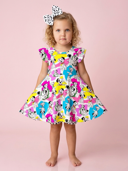 Dog Days Bamboo Peplum Dress and Shorts Set