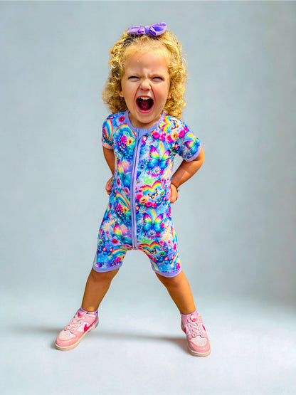 Rainbow Flutters Bamboo Shortie
