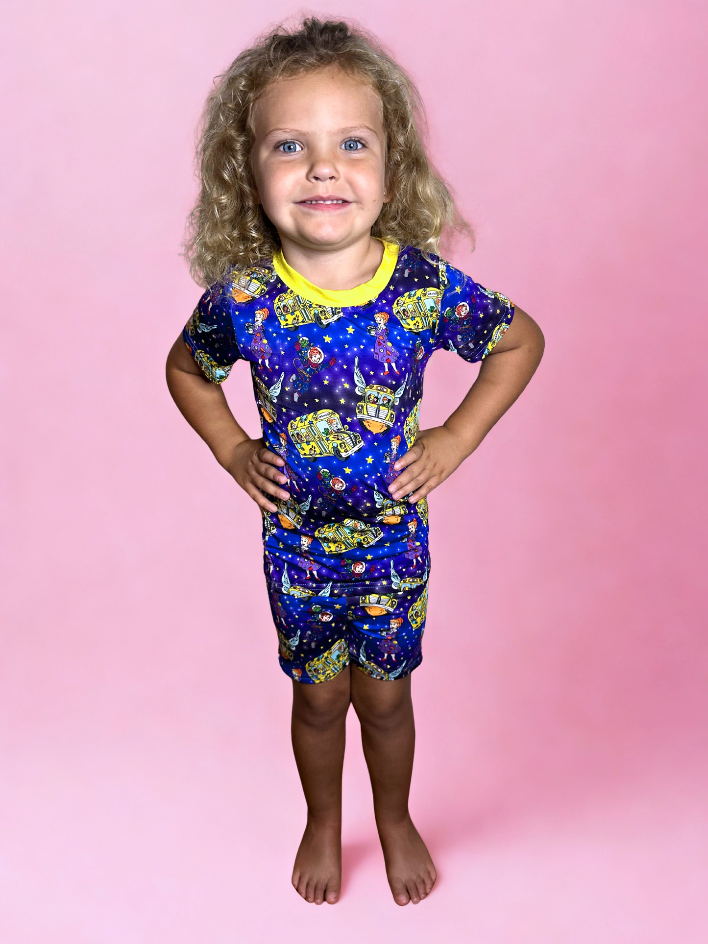 Magical Learning Bamboo Two Piece Short Sleeve and Shorts Pajama Set