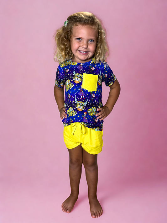 Magical Learning Bamboo Pocket Tee and Shorts Set