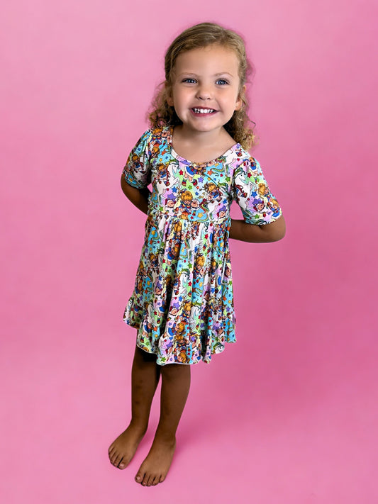 Rainbow Riders Bamboo Twirl Dress