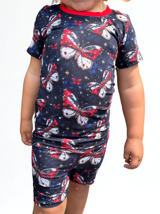 Firework Flutters Bamboo Two Piece Short Set