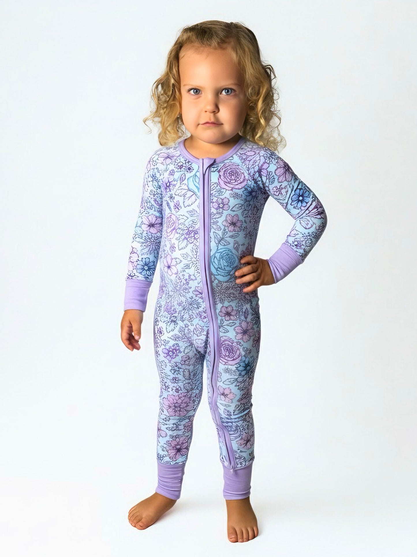 Arctic Bloom Bamboo Romper