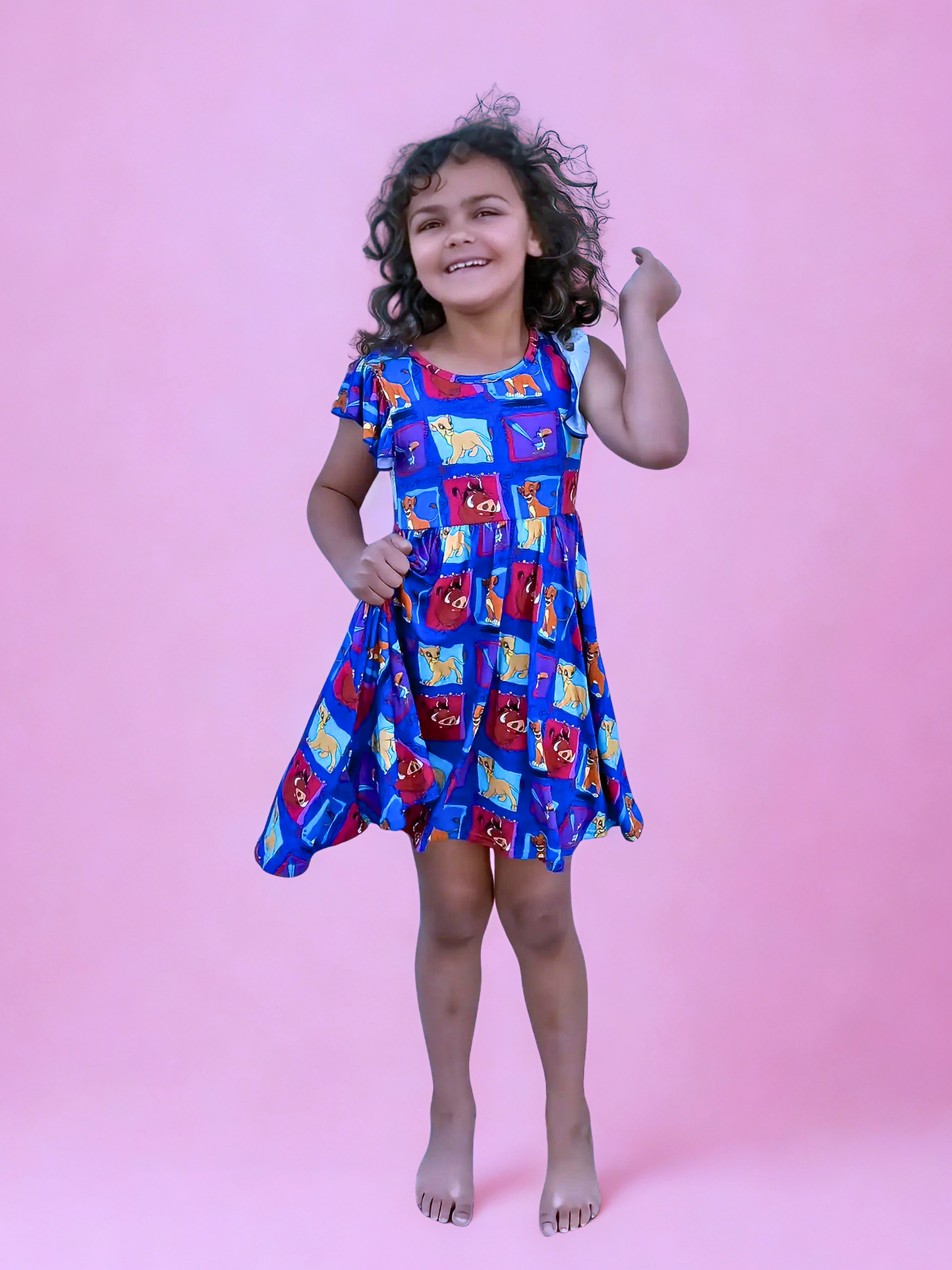 Hakuna Matata Bamboo Peplum Dress and Shorts Set