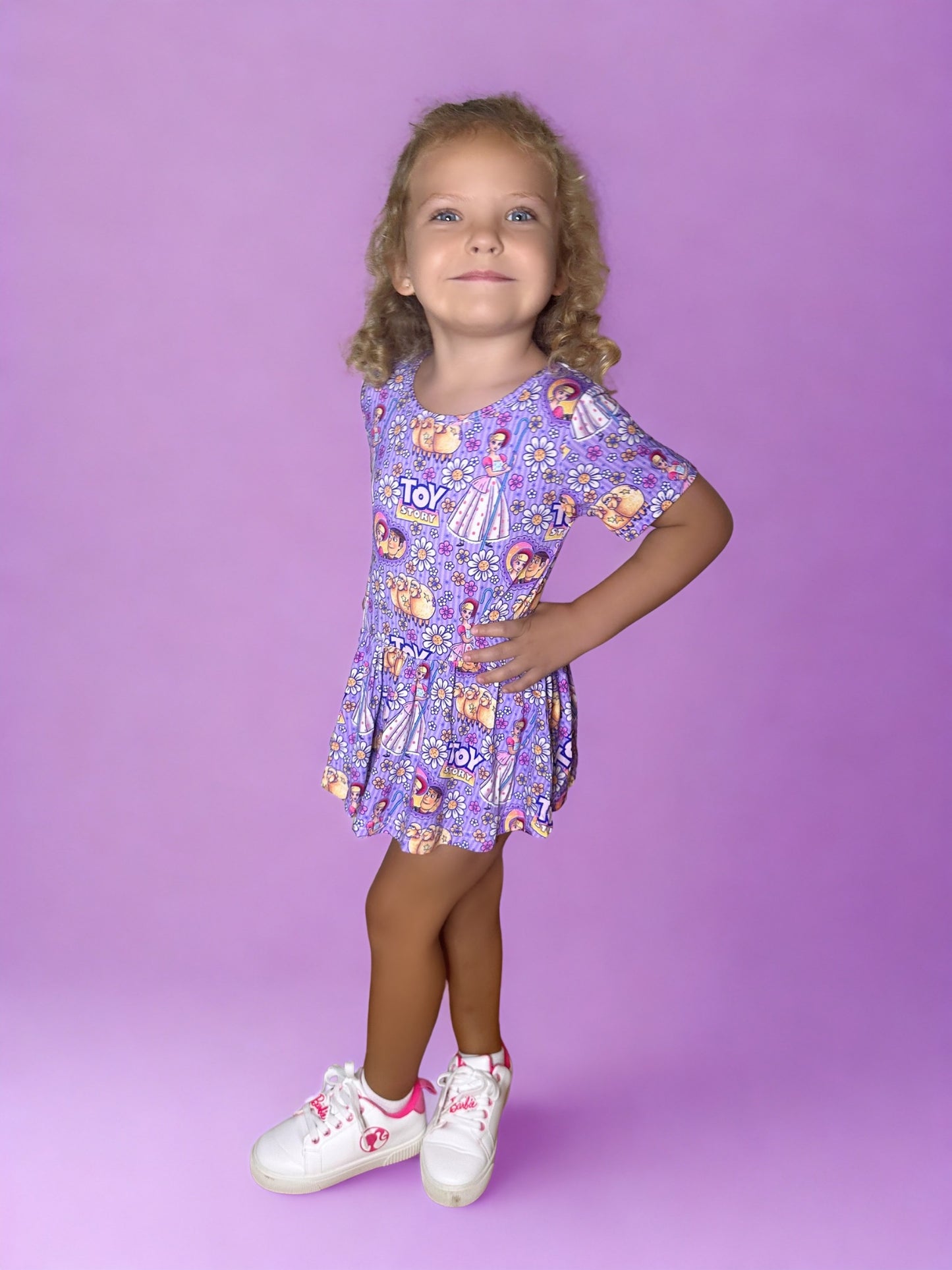 Rootin' Tootin' Daisies Bamboo Twirl Dress with snaps