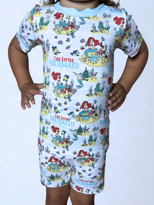 Ocean Princess Bamboo Two Piece Short Sleeve and Shorts Pajama Set
