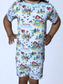 Ocean Princess Bamboo Two Piece Short Sleeve and Shorts Pajama Set