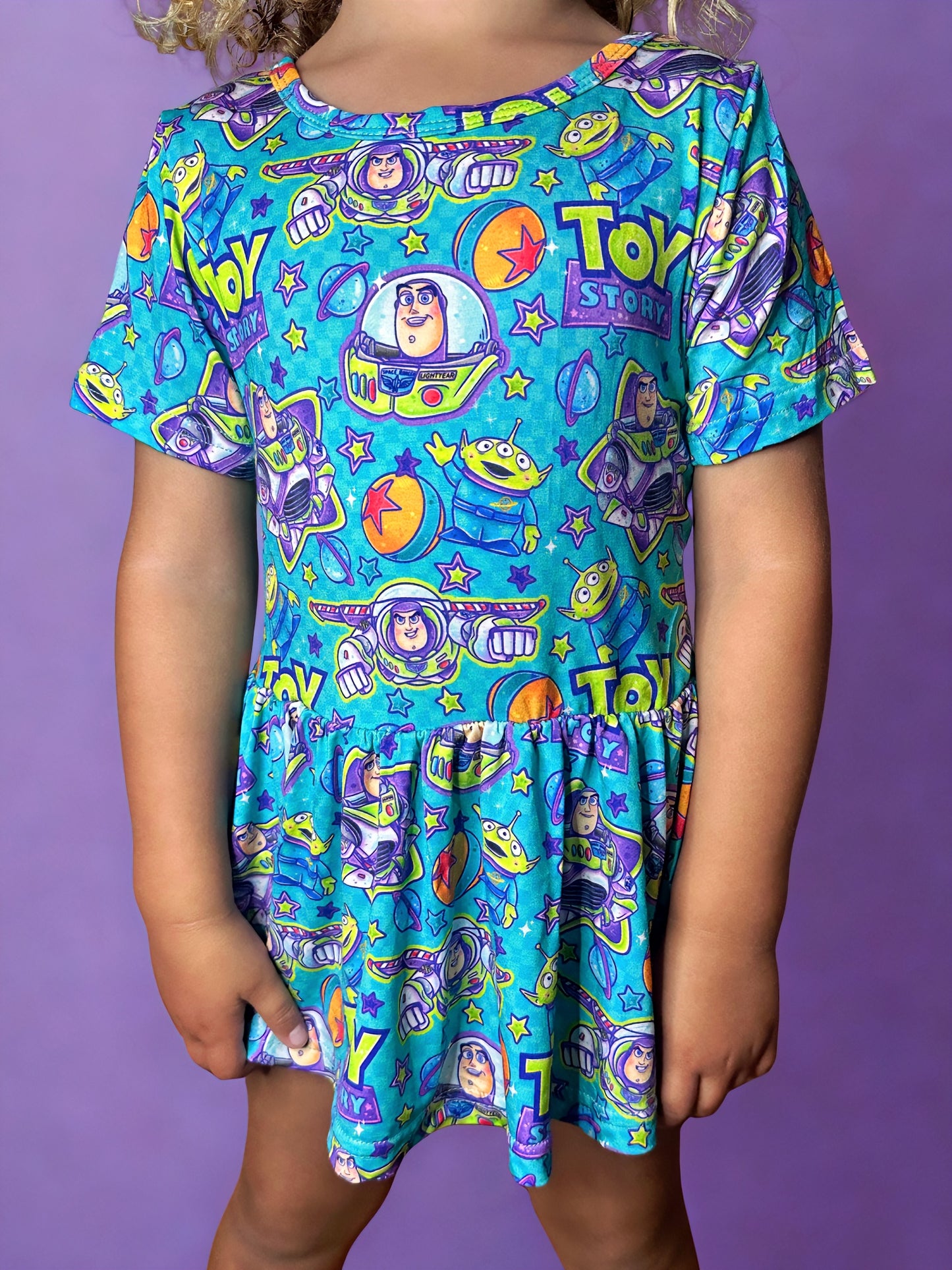 Too Infinity & Beyond Bamboo Twirl Dress with snaps