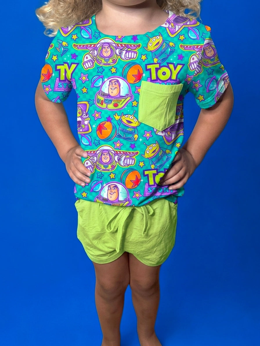 Too Infinity & Beyond Bamboo Pocket Tee and Shorts Set (Pre Order) Arrival mid Sept. 2026
