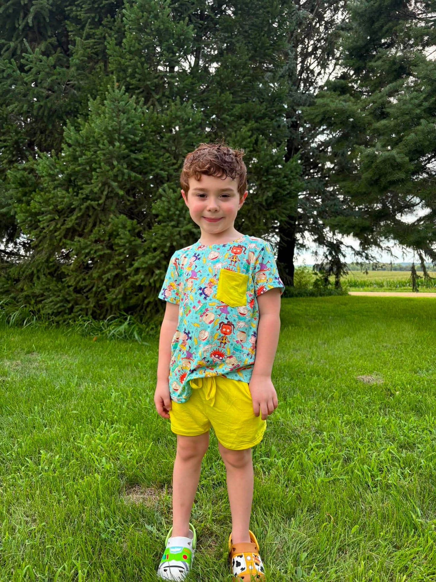 Baby Buds Bamboo Pocket Tee and Shorts Set