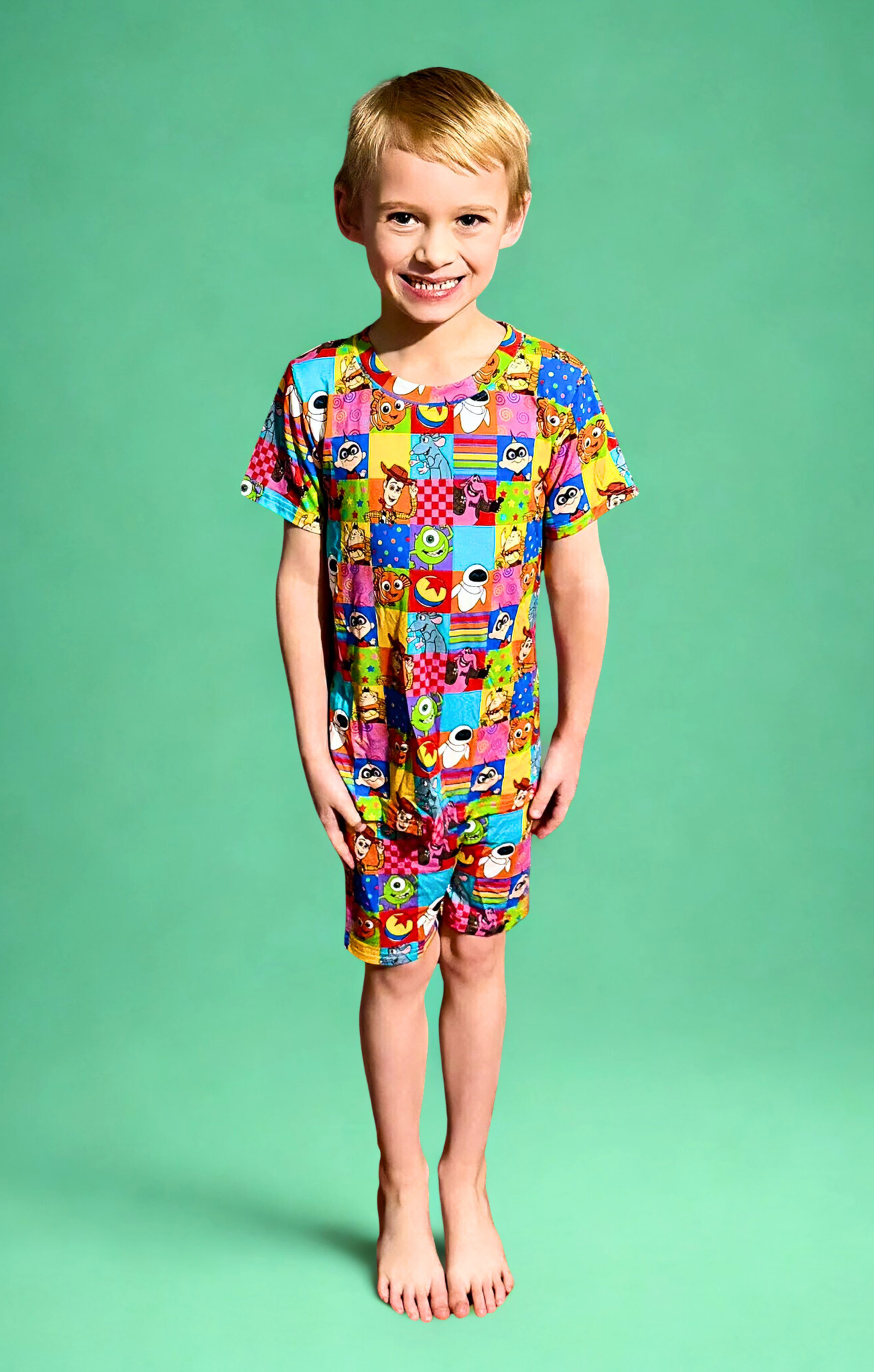 Patchwork Playmates Bamboo Two Piece Pajama Set