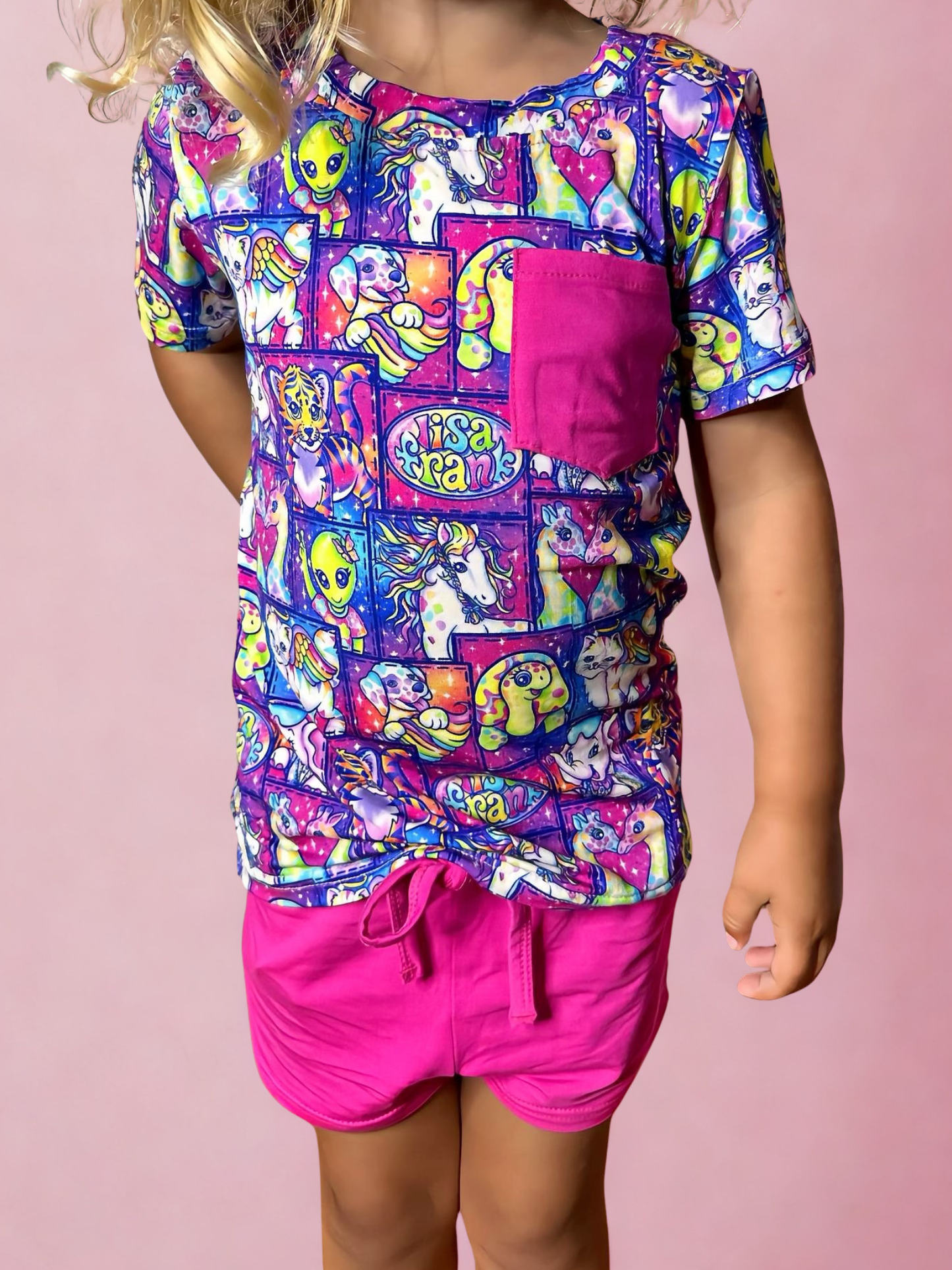 Colorful Comeback Bamboo Pocket Tee and Shorts Set