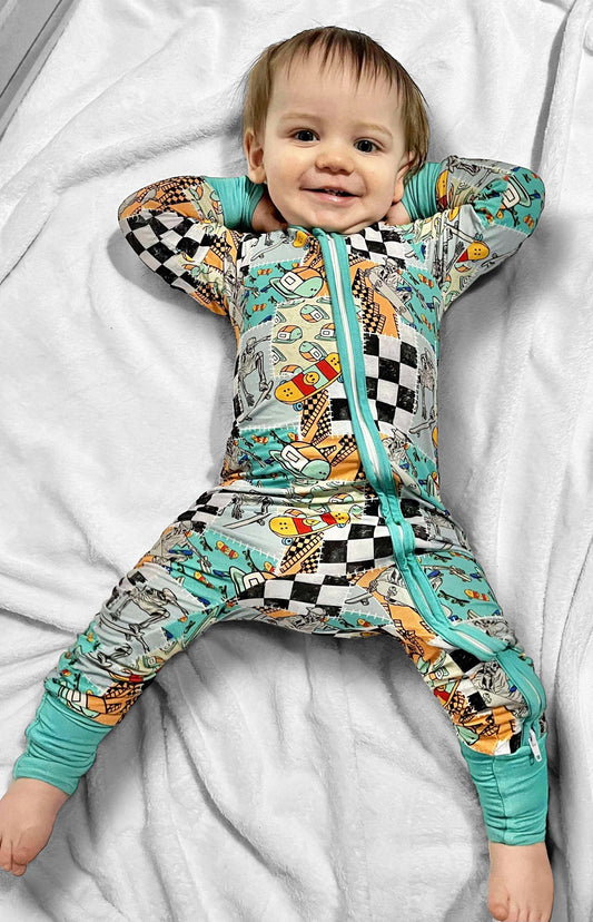 Skater Boy Bamboo Romper