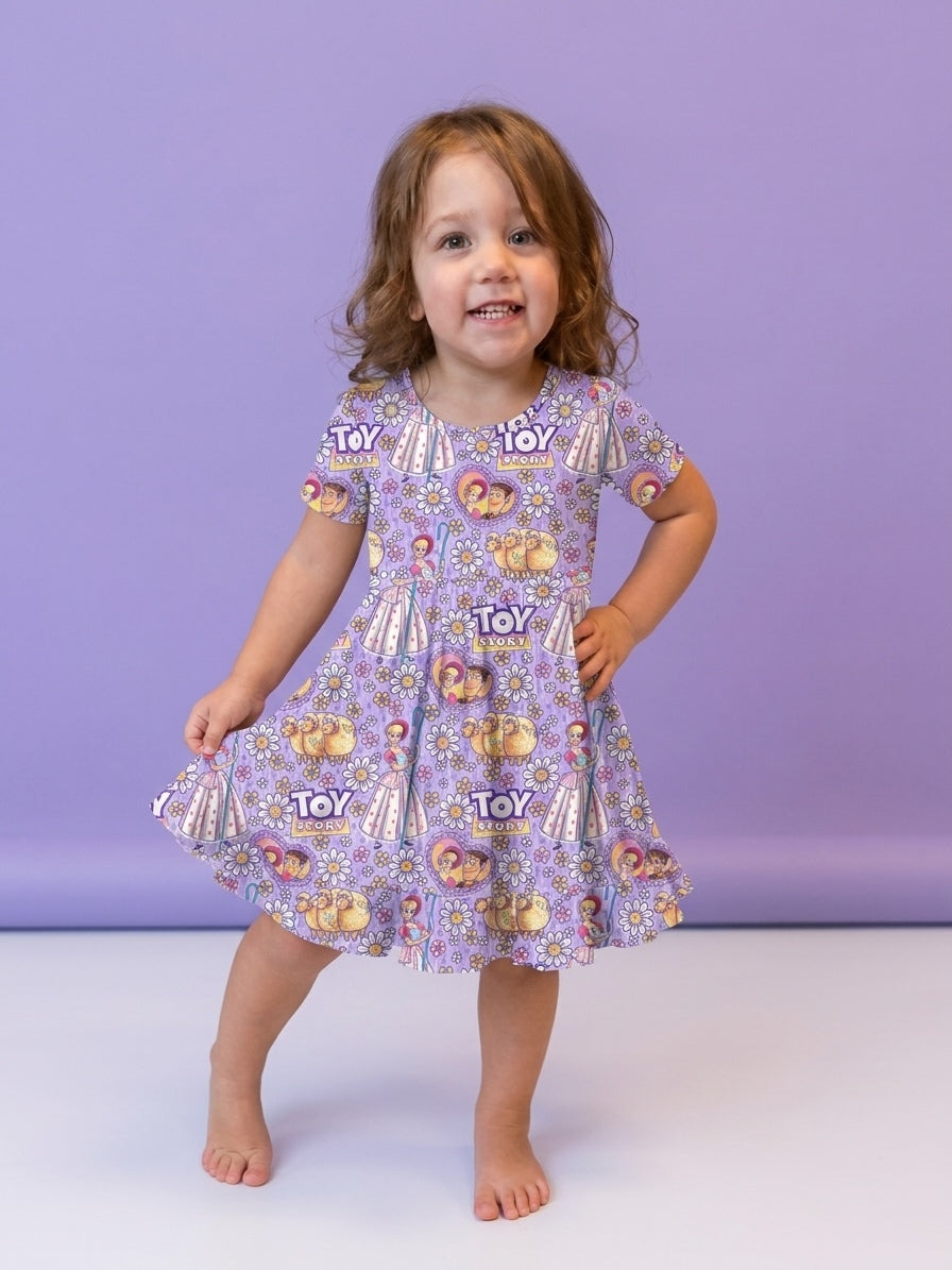 Rootin’ Tootin’ Daisies Bamboo Twirl Dress (Pre Order with expected arrival mid September)