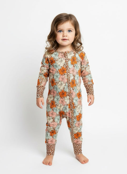 Leopard Lily Bamboo Romper