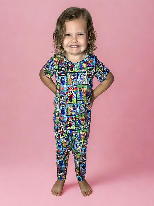 Stained Glass Bamboo Two Piece Pajama Set