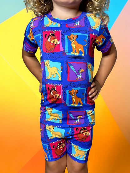 Hakuna Matata Bamboo Two Piece Short Sleeve and Shorts Pajama Set (Pre Order with expected delivery August 2026)