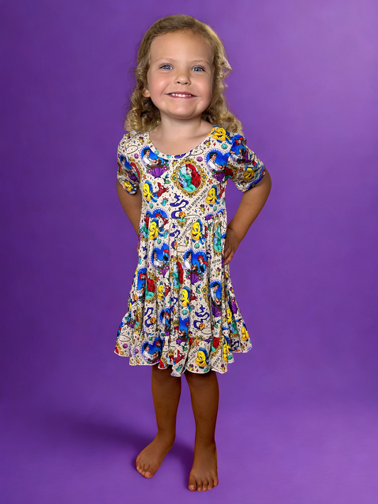 Waves of Wonder Bamboo Twirl Dress
