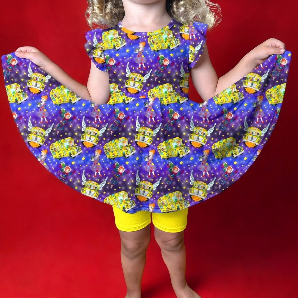 Magical Learning Bamboo Peplum Dress and Short Set (Pre Order with expected delivery August 2026) (Copy)
