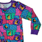 Retro Remix Bamboo Two Piece Pajama Set (Pre Order)