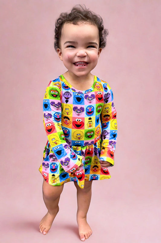 Puppet Pals Bamboo Twirl Dress with Bodysuit