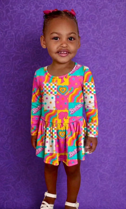 Flower Power Bamboo Twirl Dress with snaps (Pre order with expected arrival end of Sept.)