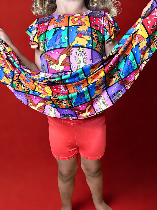 Hundred Acre Mosaic Bamboo Peplum Dress and Shorts Set
