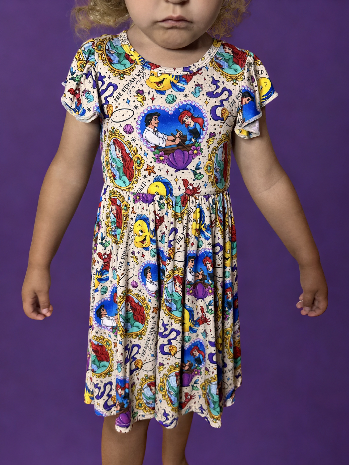 Waves of Wonder Bamboo Peplum Dress and Shorts Set