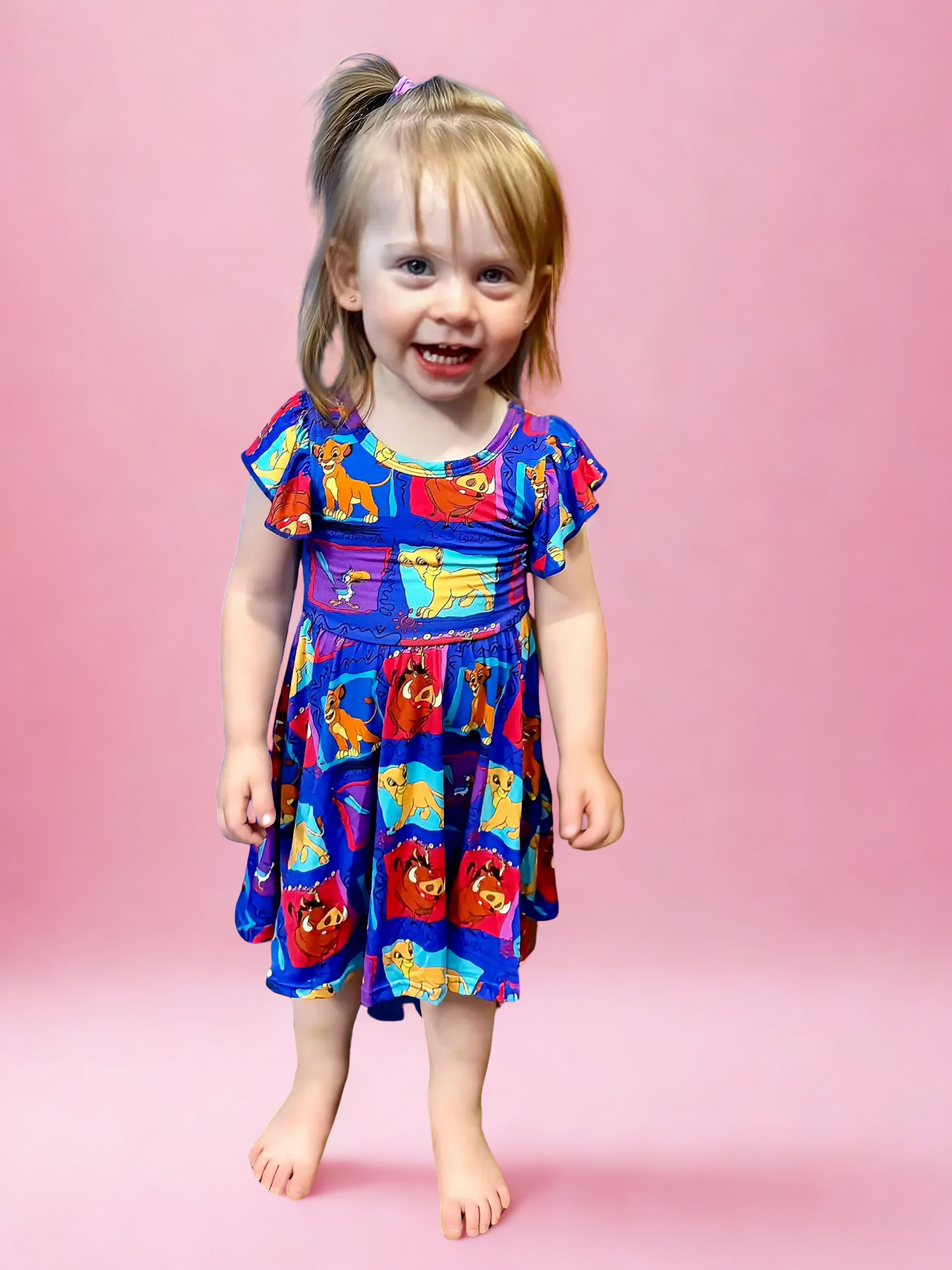 Hakuna Matata Bamboo Peplum Dress and Shorts Set