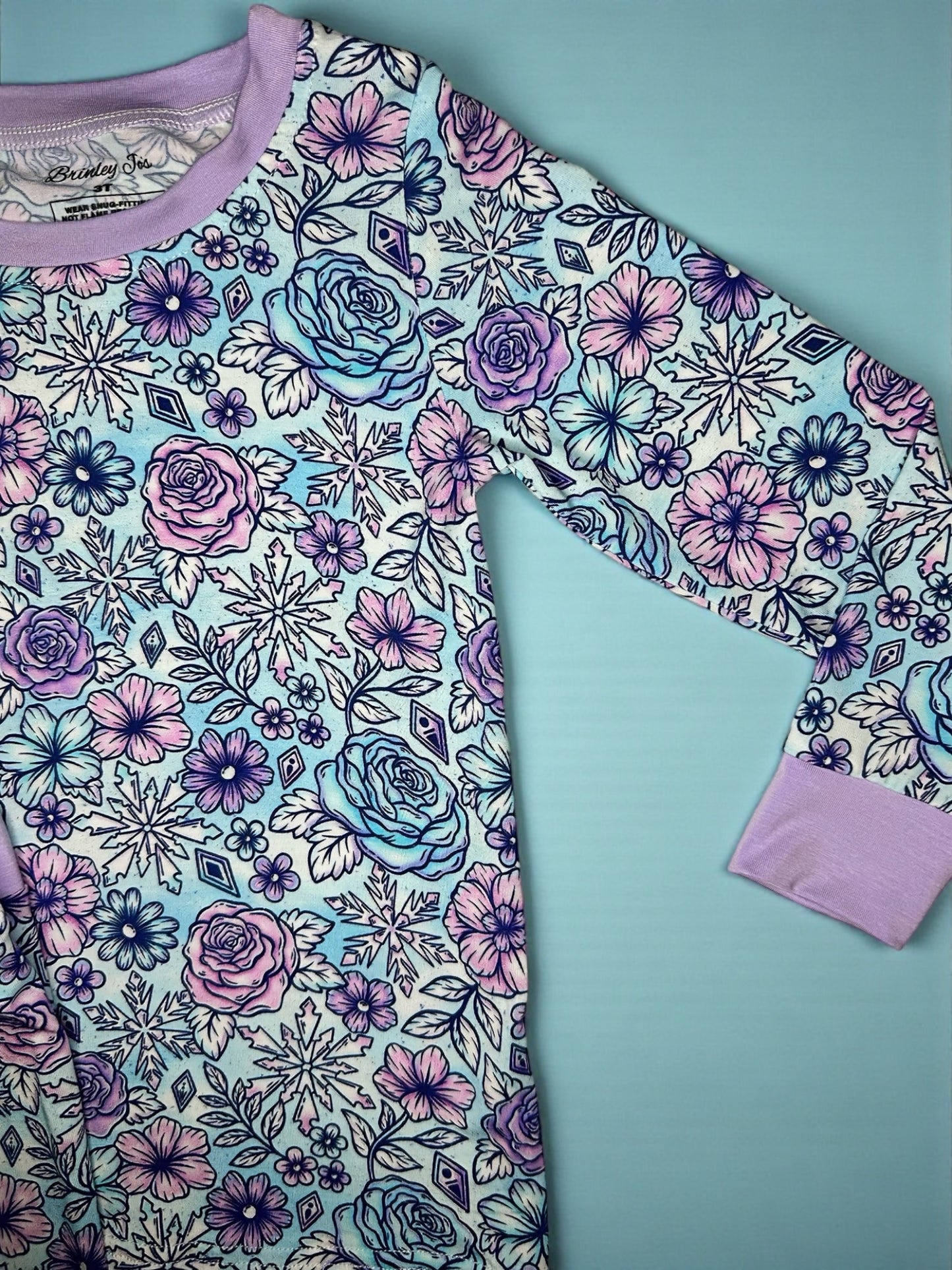 Arctic Bloom Bamboo Two Piece Pajama Set