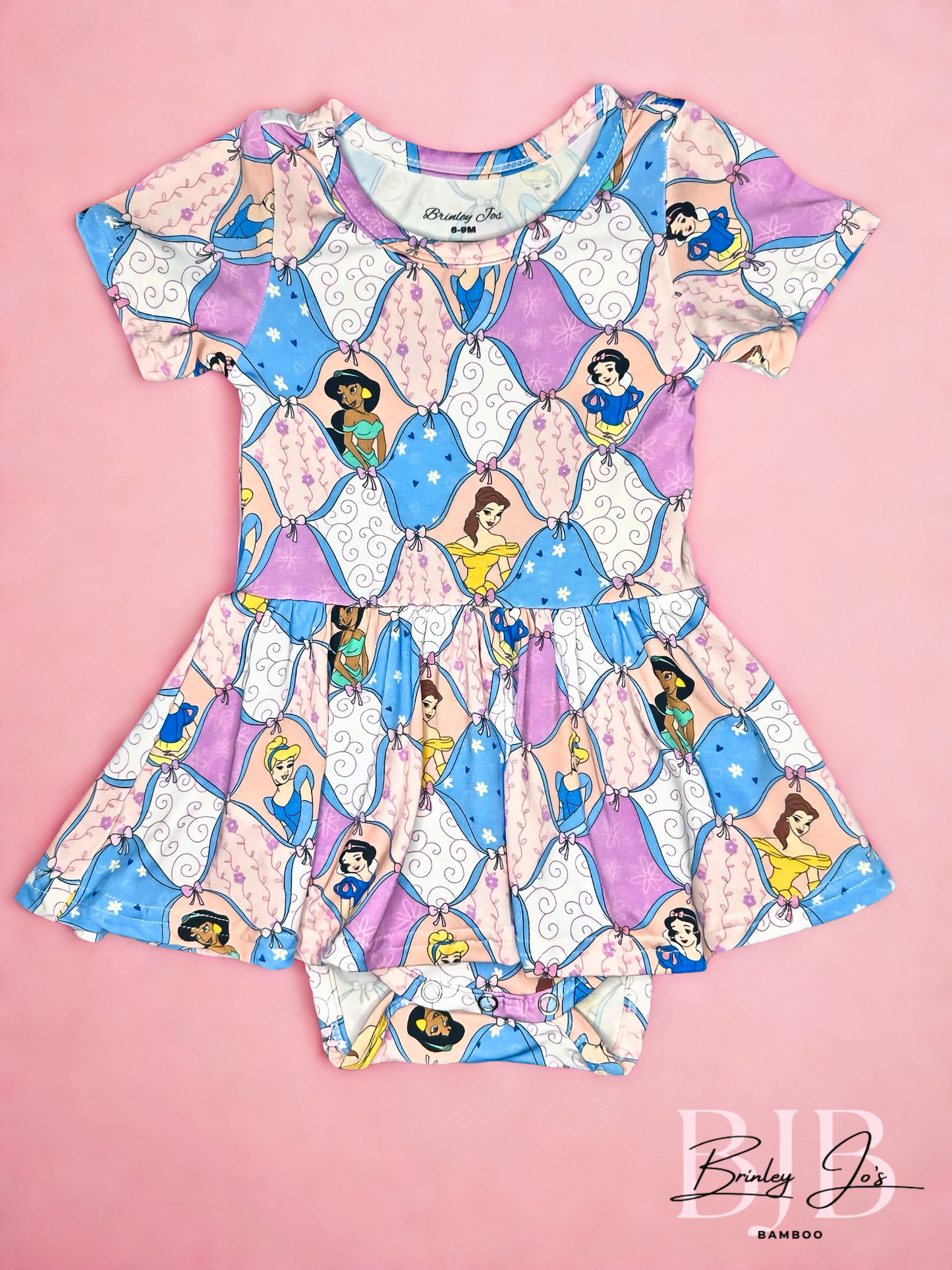 Diamond Princess Bamboo Twirl Dress with Snaps