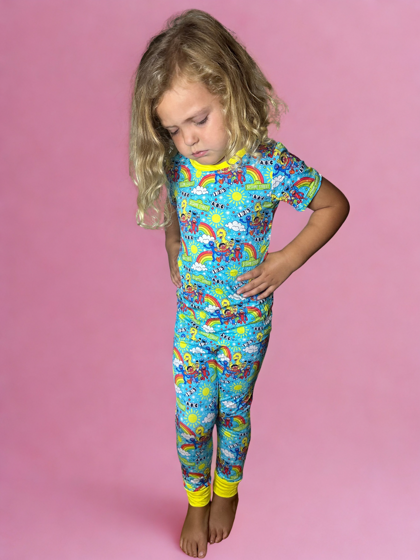 Sunny Days Bamboo Two Piece Short Sleeve and Bottoms Set