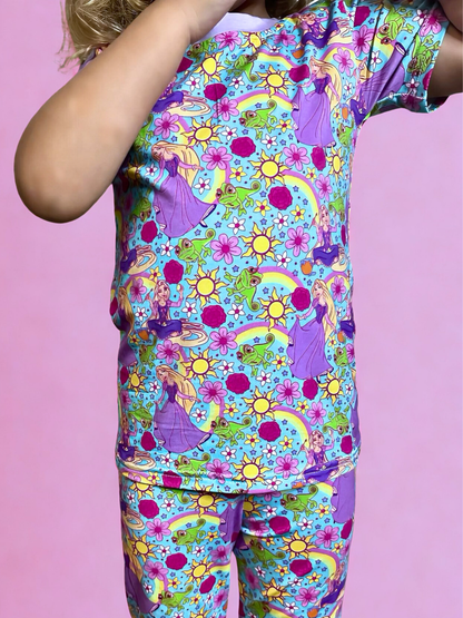 Besties in Bloom Bamboo Two Piece Pajama Set