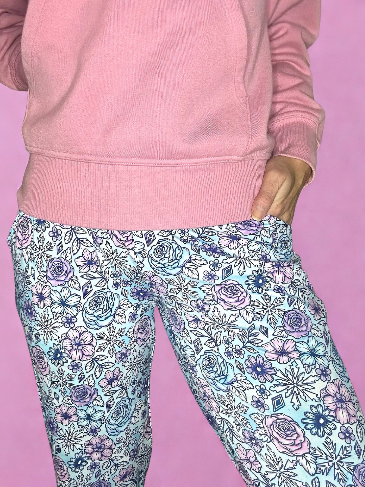 Arctic Bloom Adult Bamboo Joggers