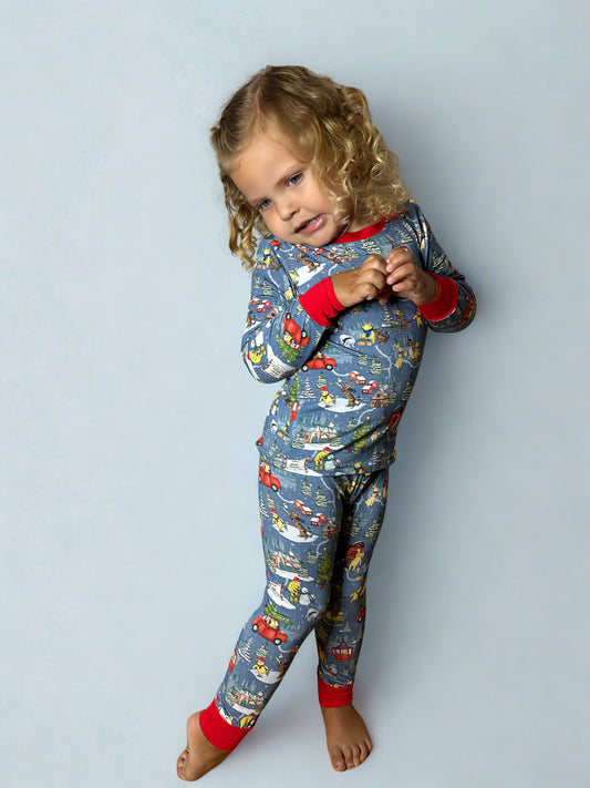 Winter Woodlands Two Piece Bamboo Pajama Set