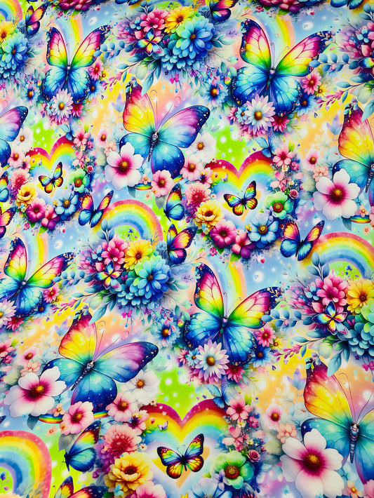 Rainbow Flutters Bamboo Blanket